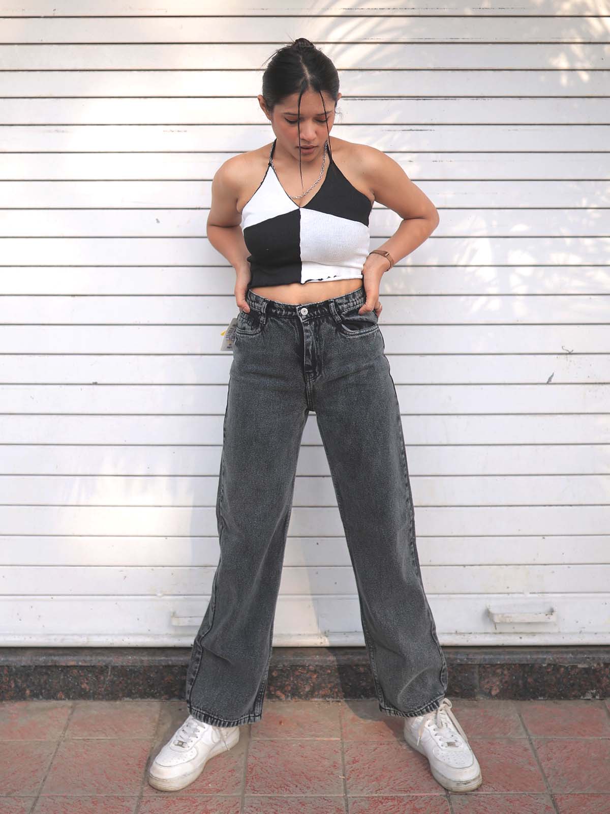 Charcoal Straight Leg Jeans - Image 3