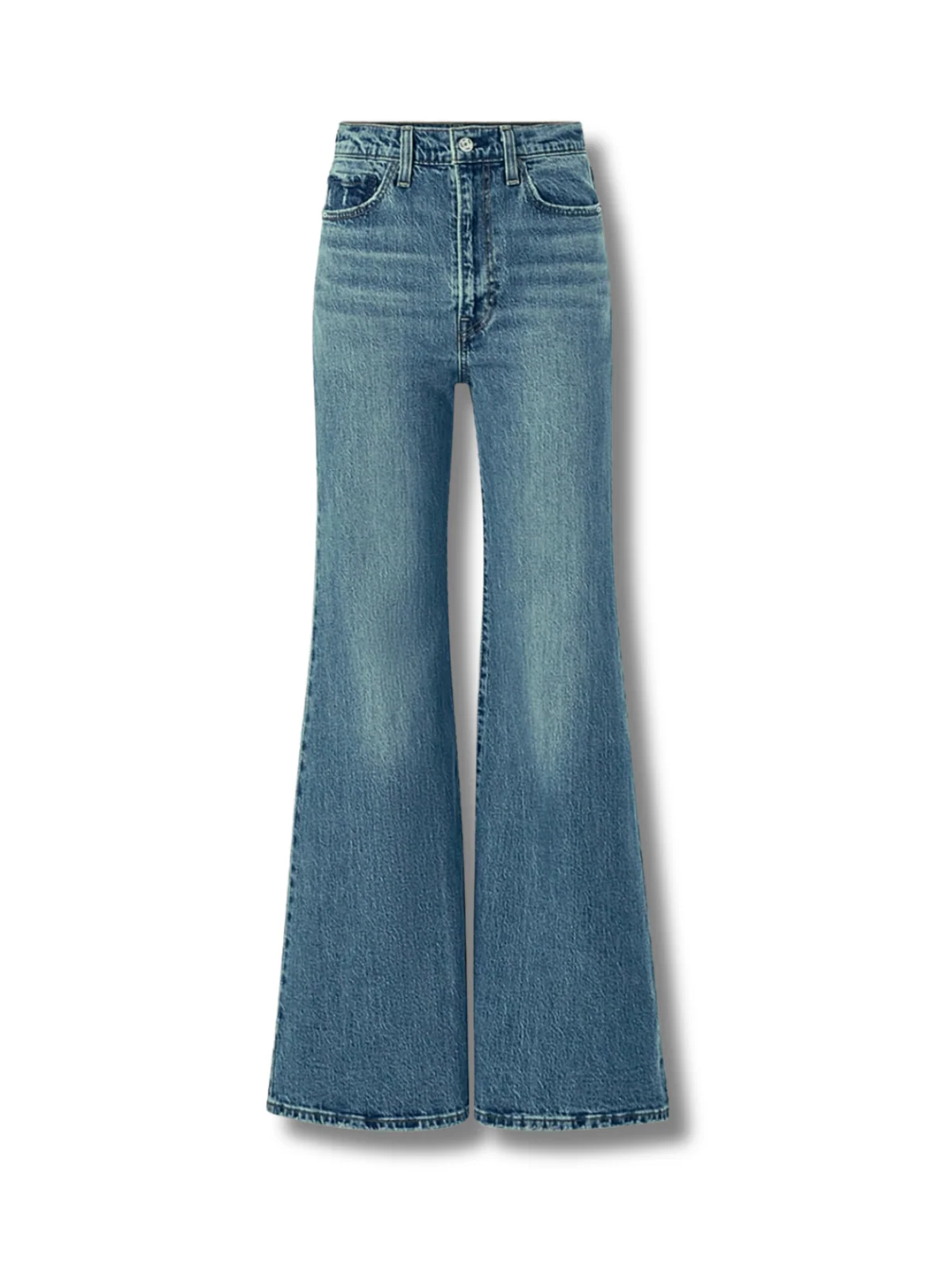 Premium Blue Vintage Washed Bootcut Jeans - Image 5
