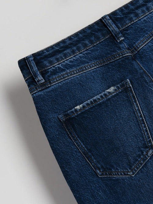 Premium Midnight Blue Whisker Bootcut Jeans - Image 3